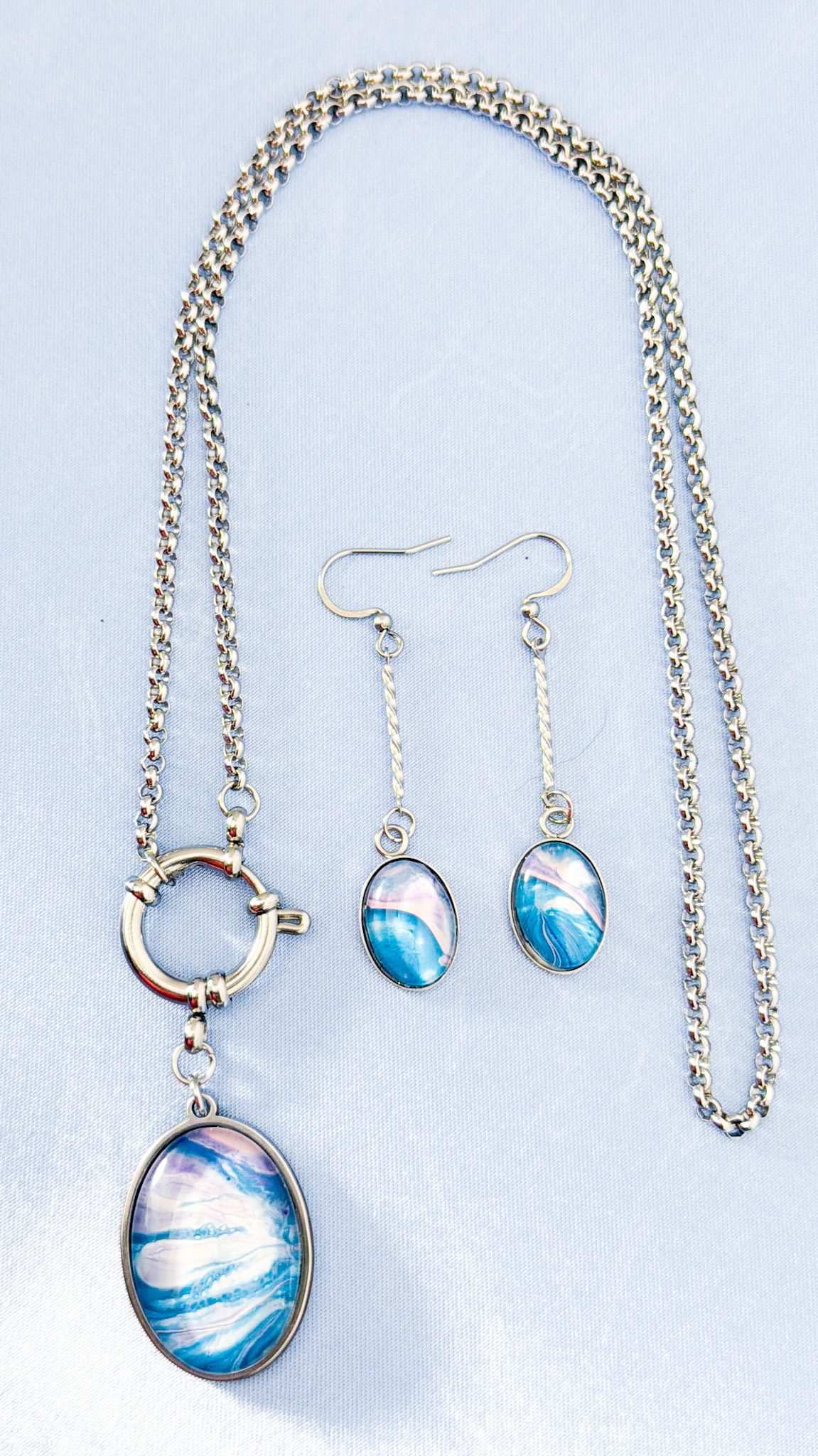 Blue Opal Jewelry Set
