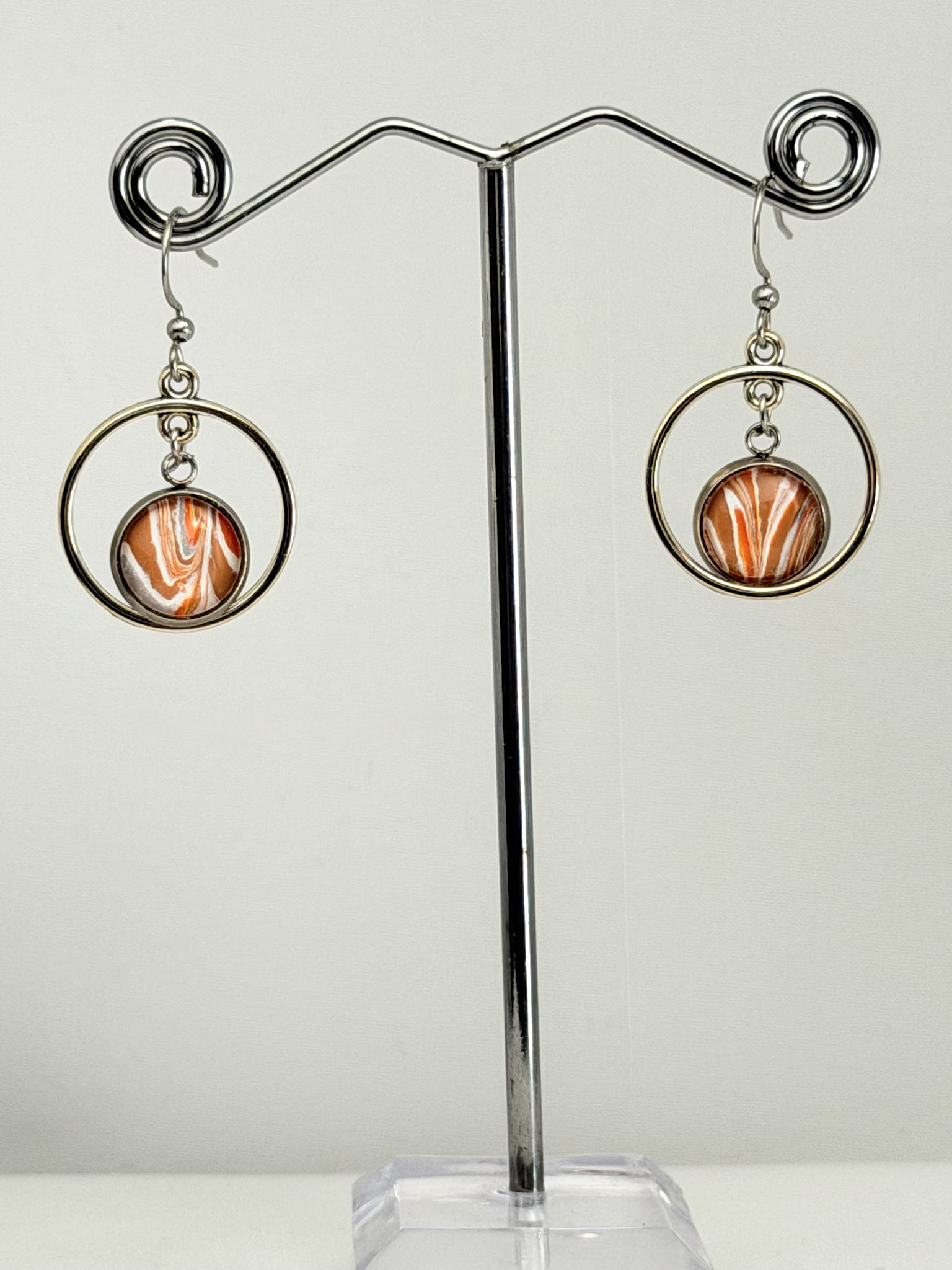Handcrafted Glass Hoop Earrings