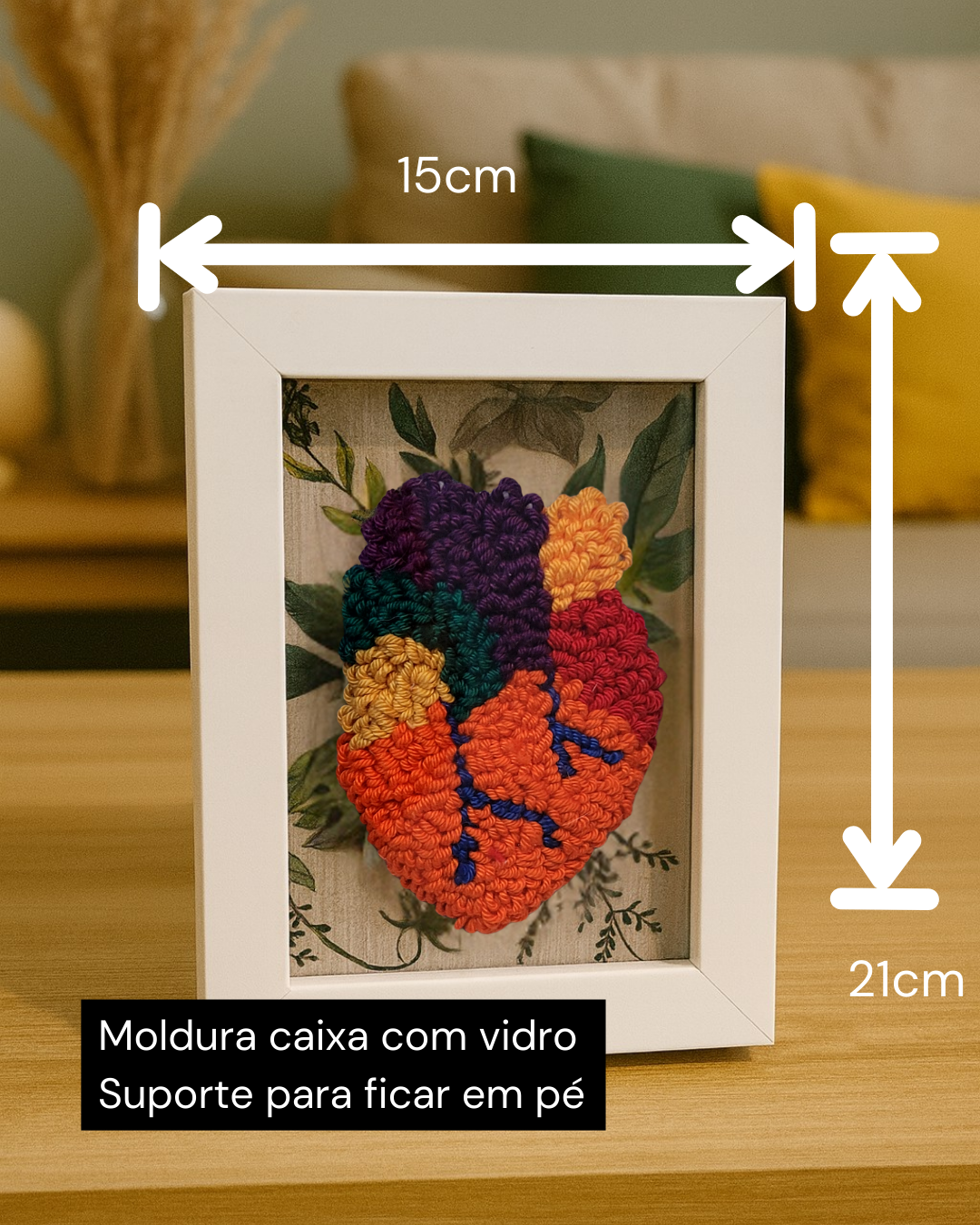 Arte têxtil de coração