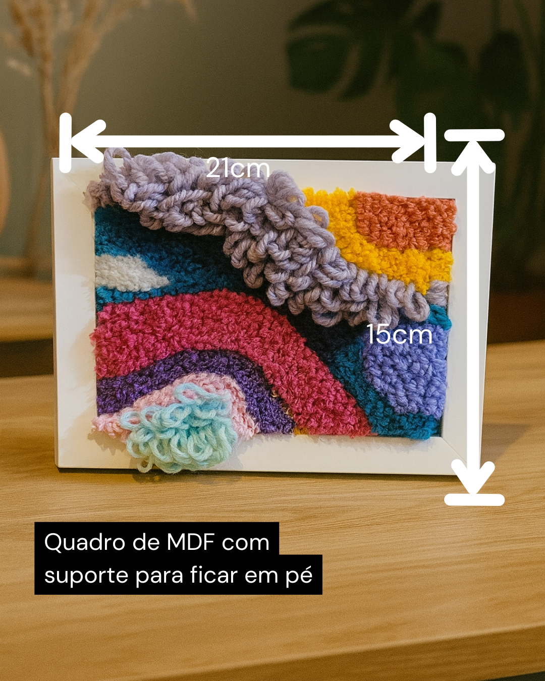 Quadro decorativo em lã