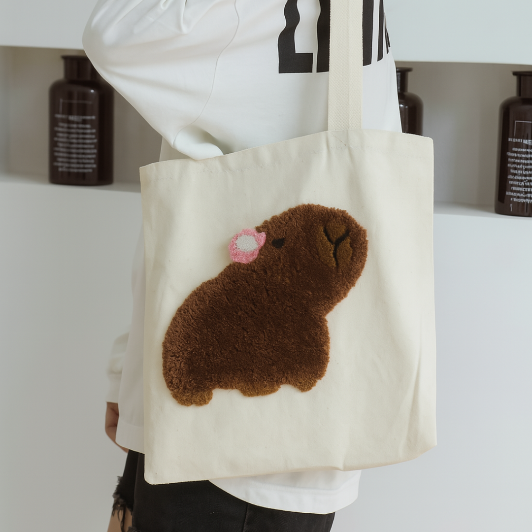 Ecobag com Capivara Bordada