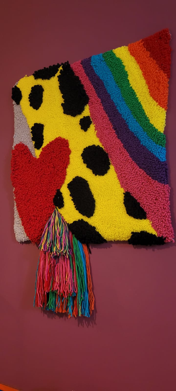 Painel de tapeçaria colorido