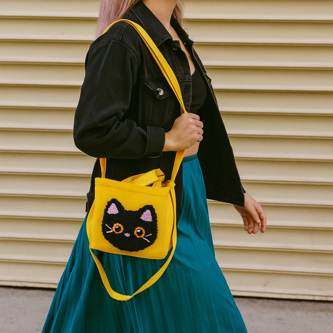 Bolsa com aplicação de gatinho