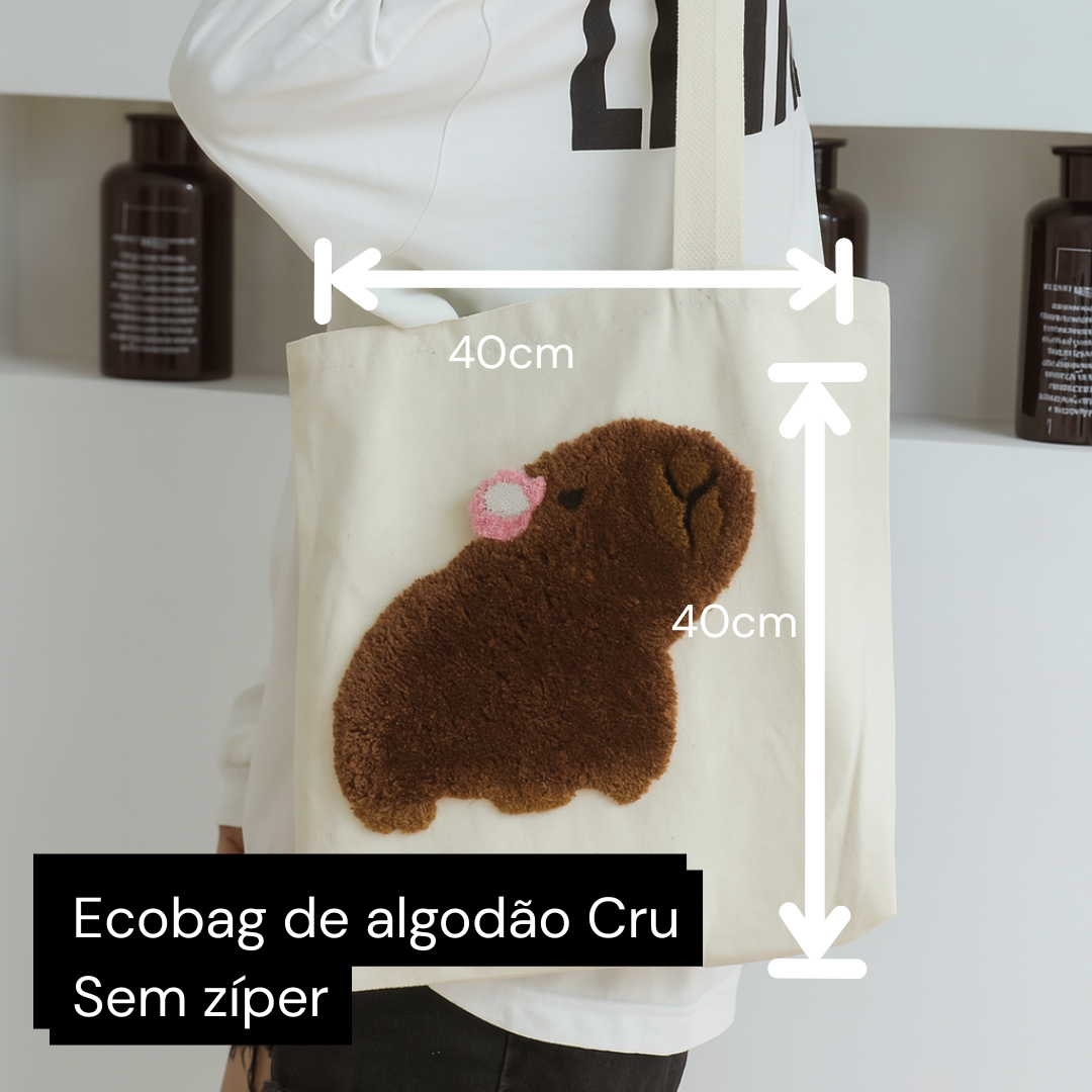 Ecobag com Capivara Bordada