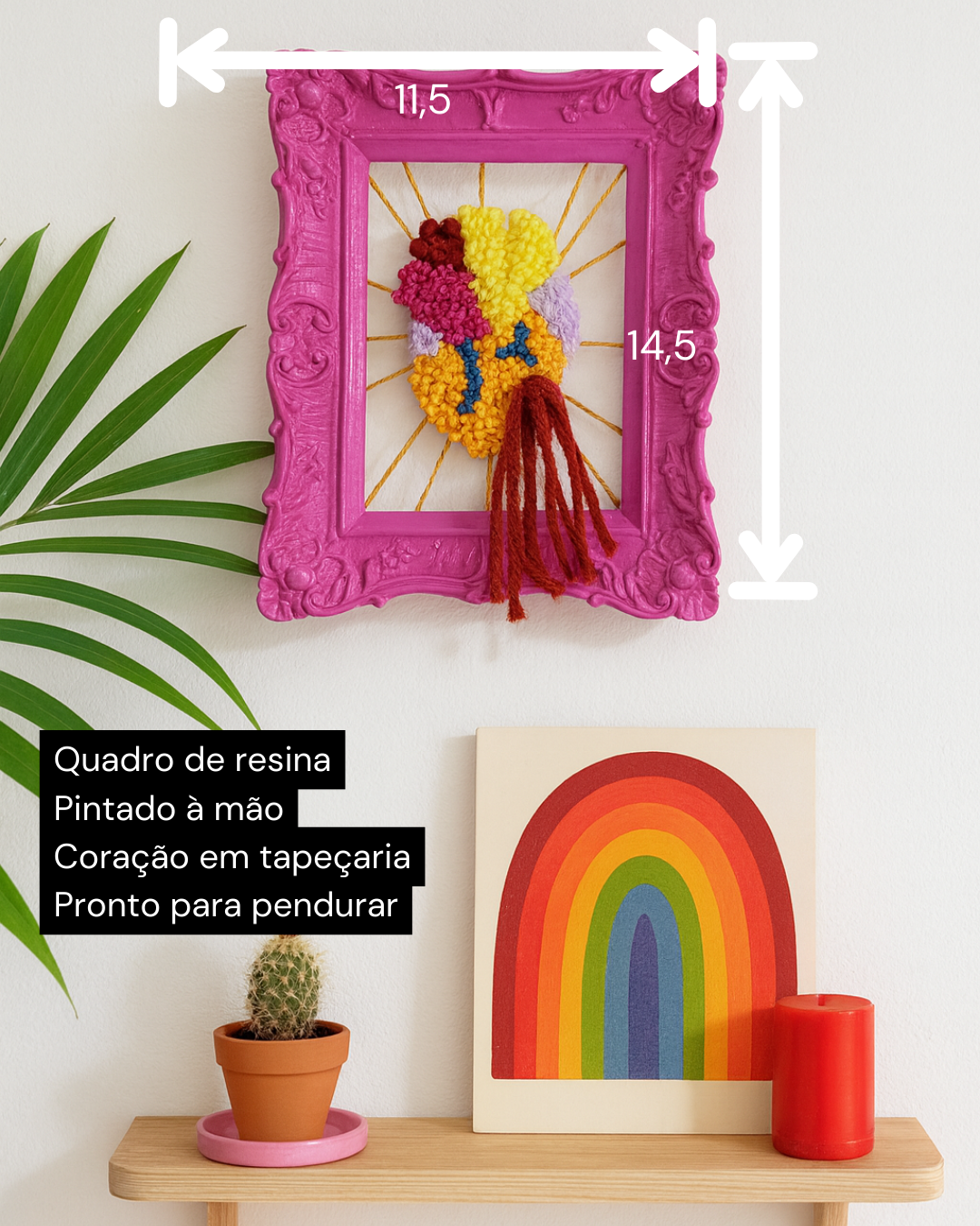 Quadro coração vazado