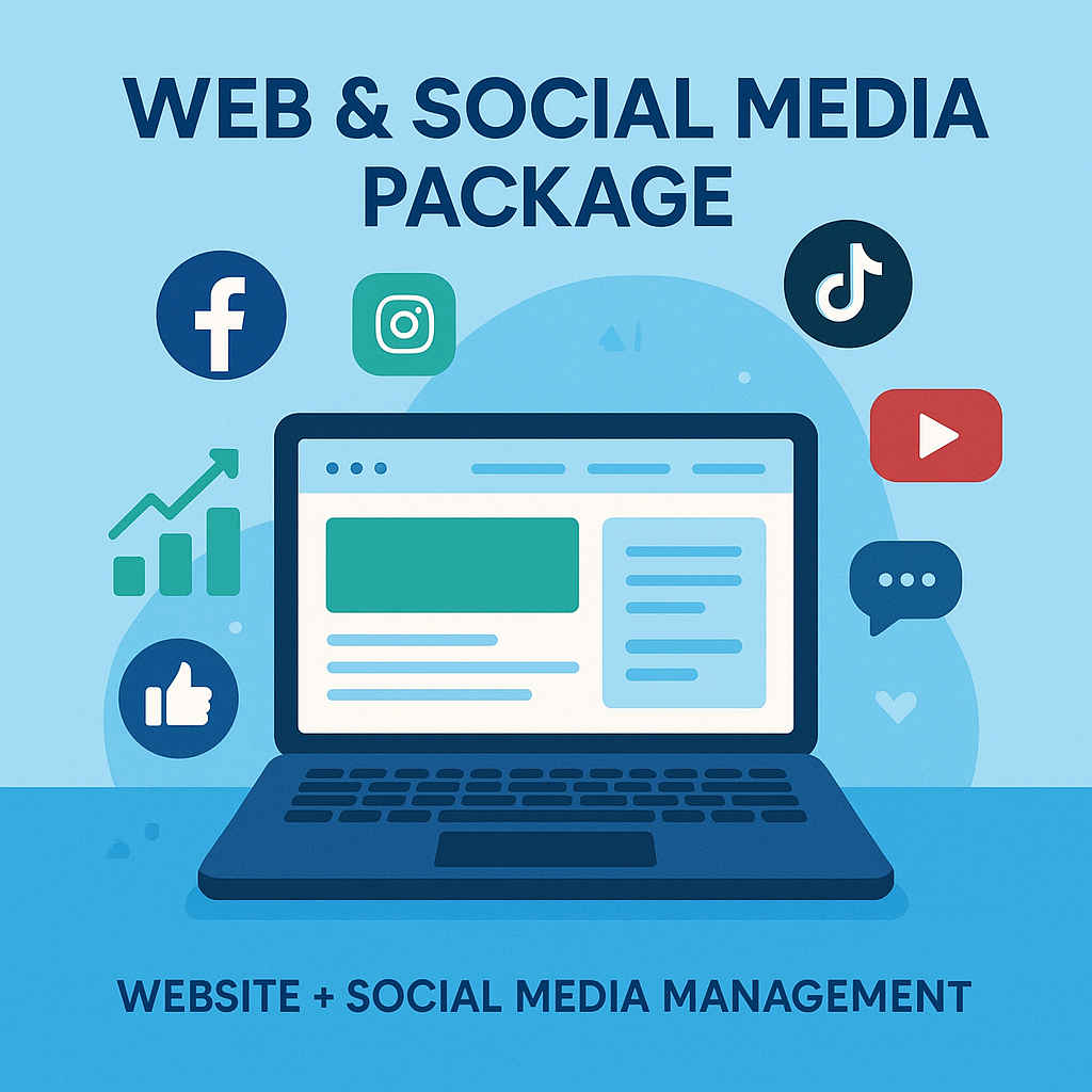 Website & Social Media Package (1 month free) 