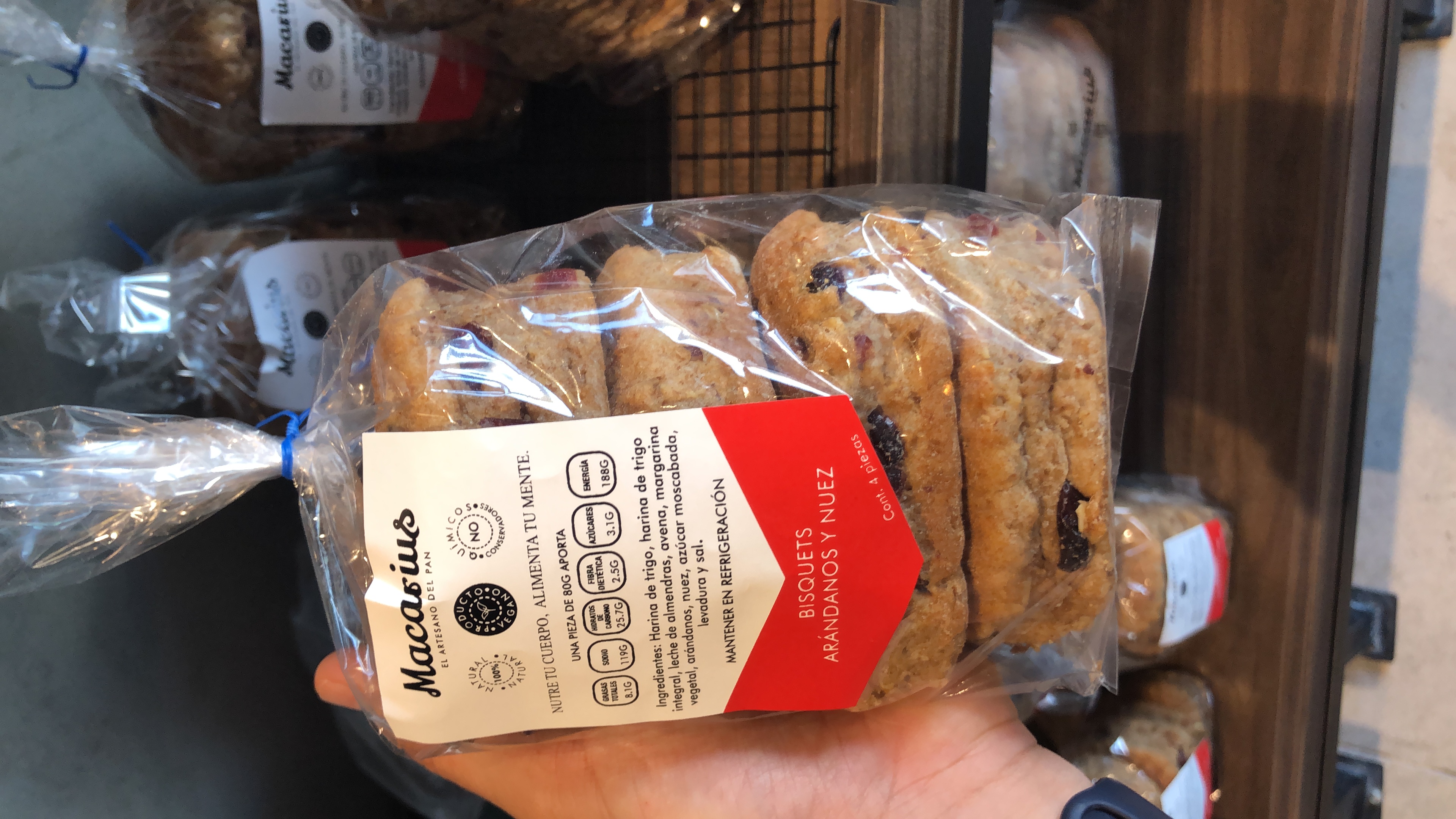 Bisquets de arándanos y nuez