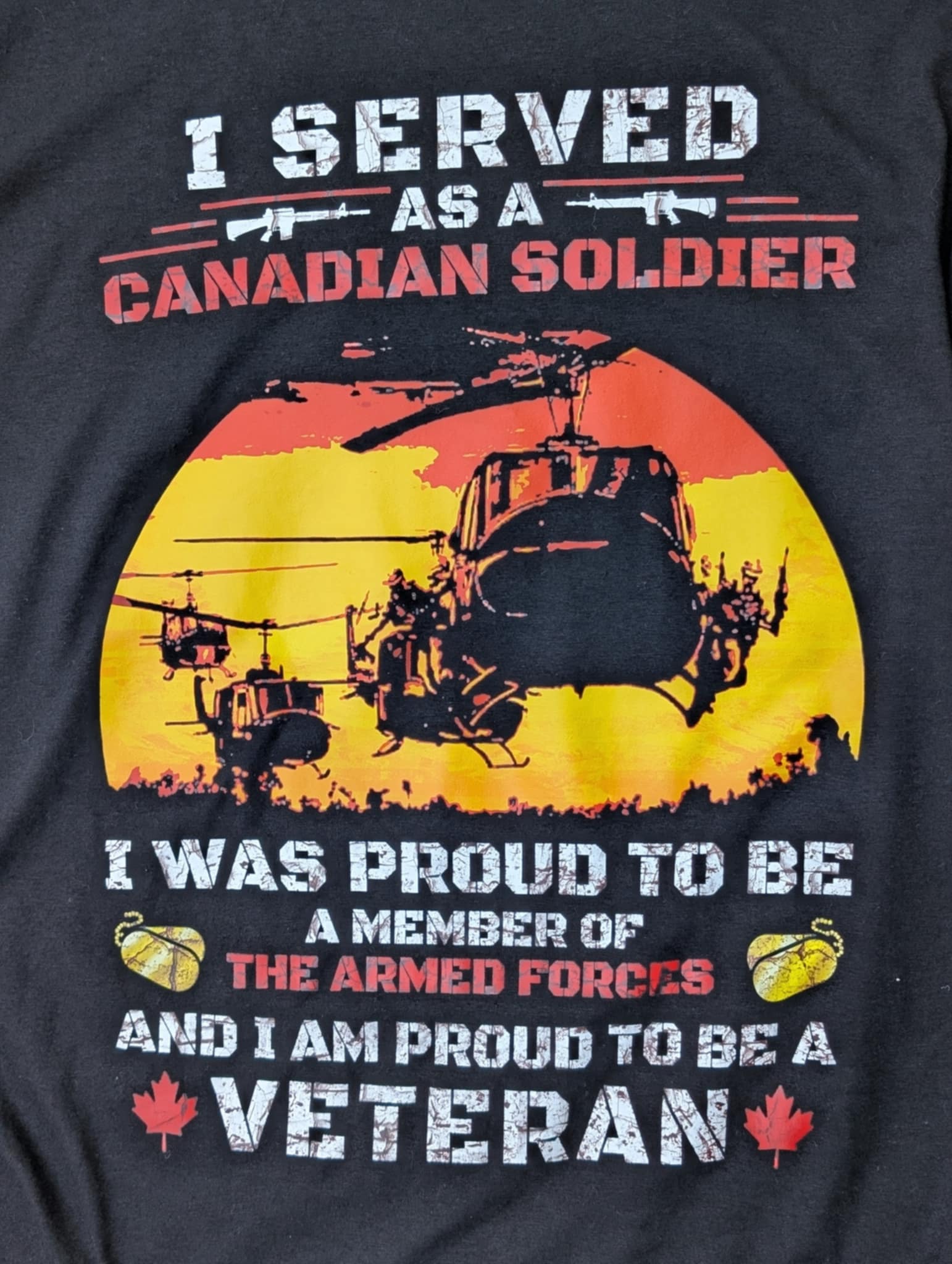 T-Shirt Vétéran – Served as a Canadian