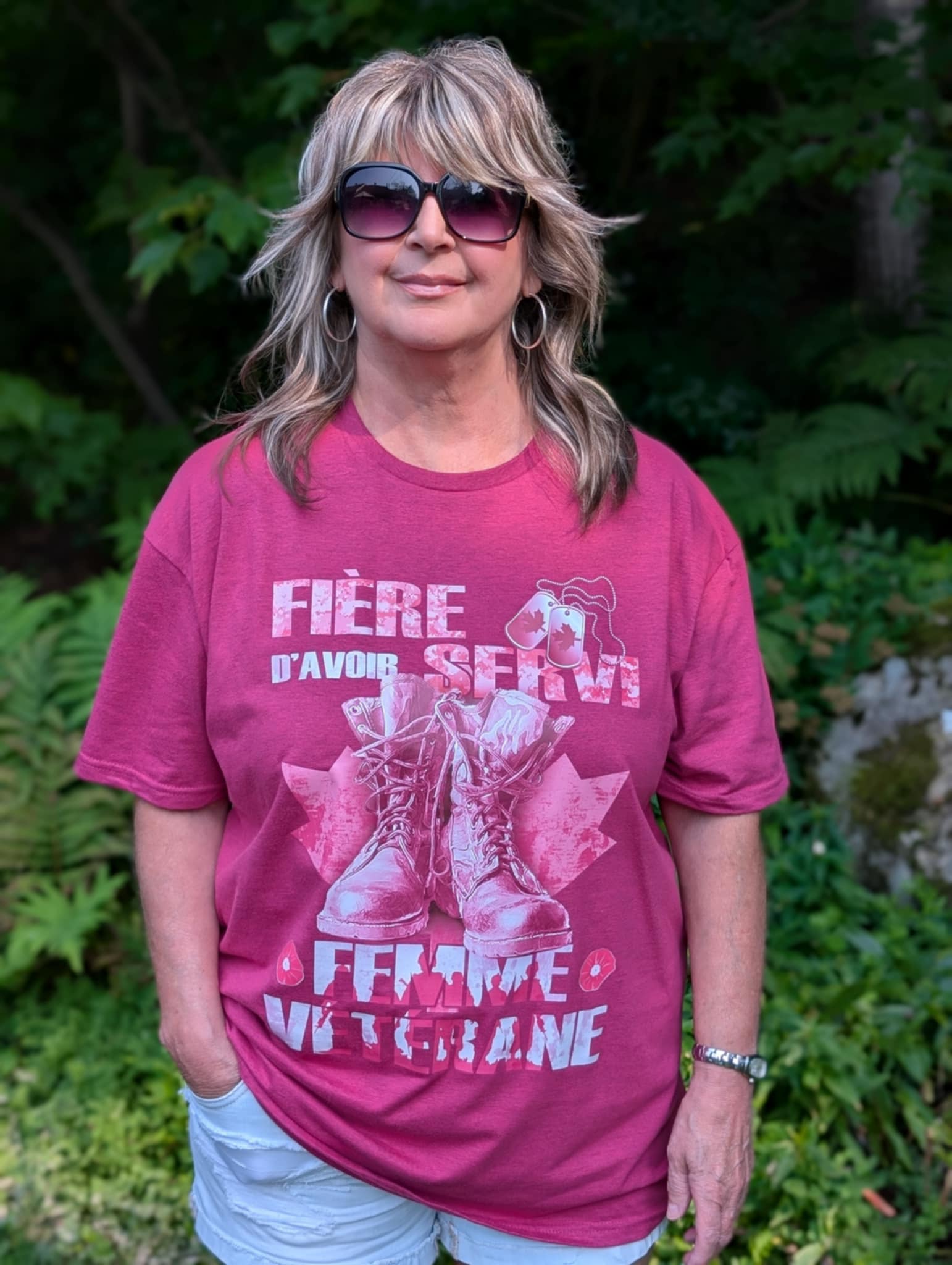 T-Shirt Femme Vétérane – Fière d’avoir servi