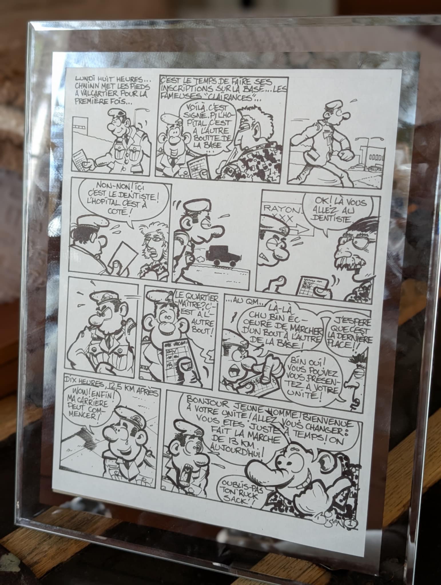 Page Originale Signée (1ère planche 2e édition) – Soldat CHWINN