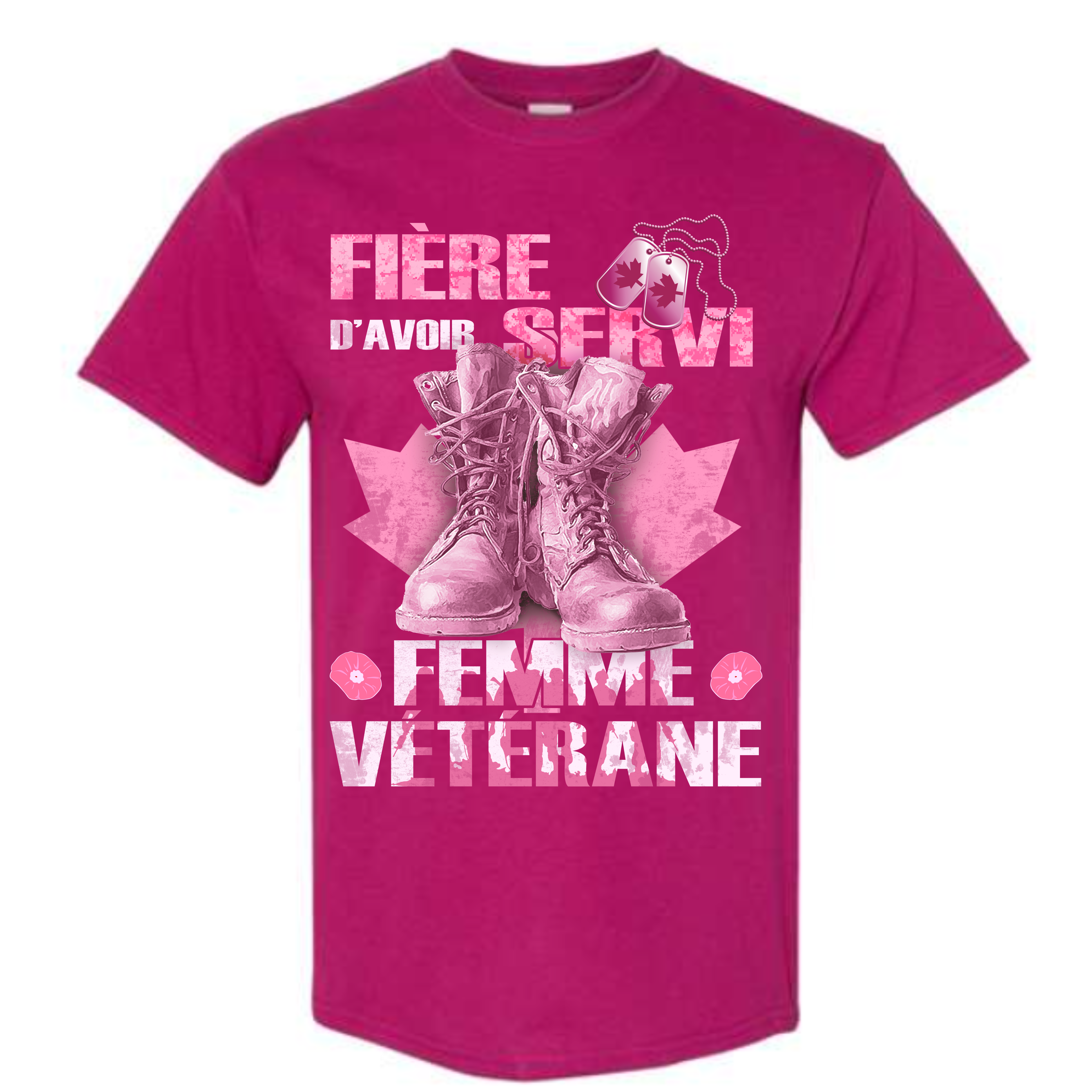 T-Shirt Femme Vétérane – Fière d’avoir servi