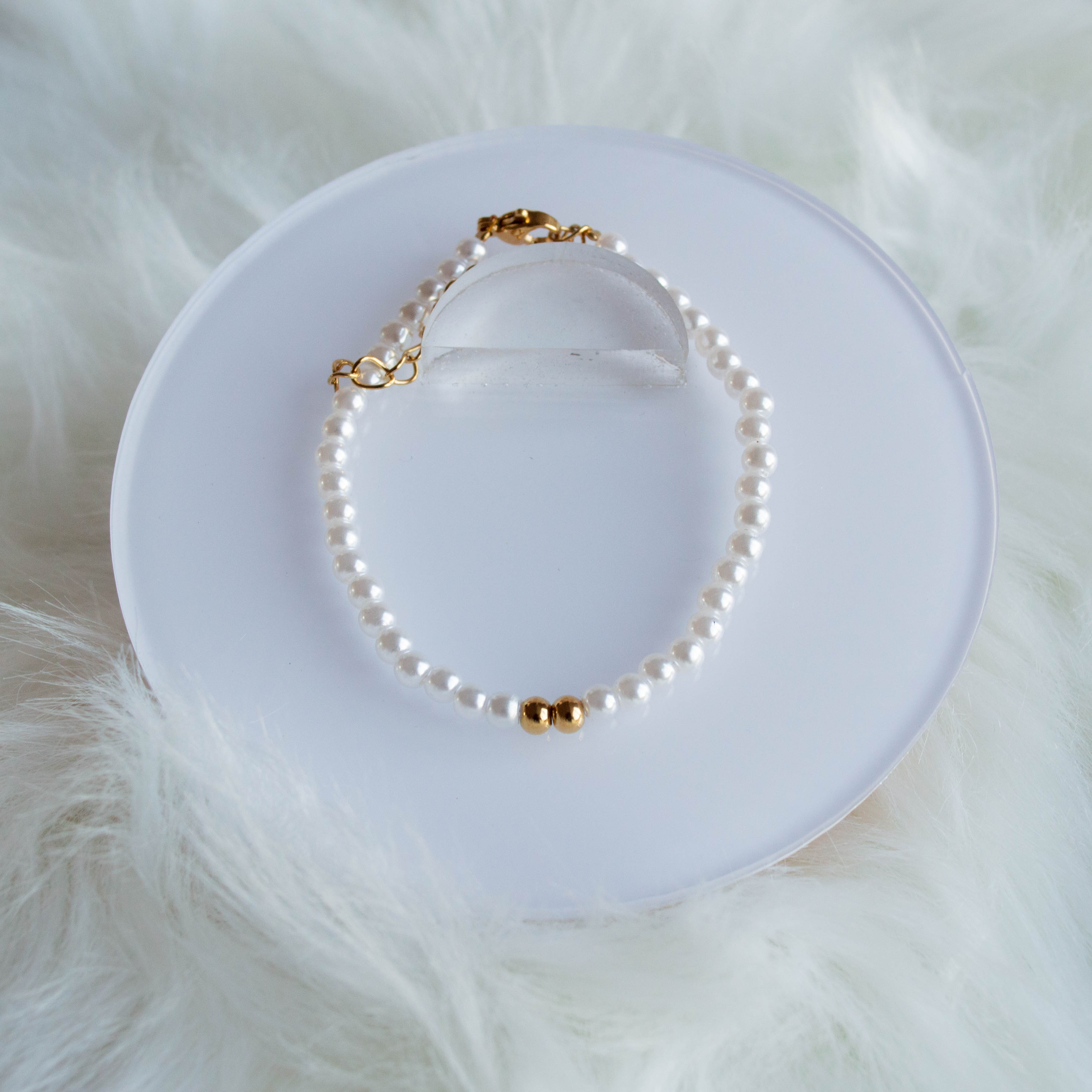 PULSERA “CORAZÓN DE PERLA”