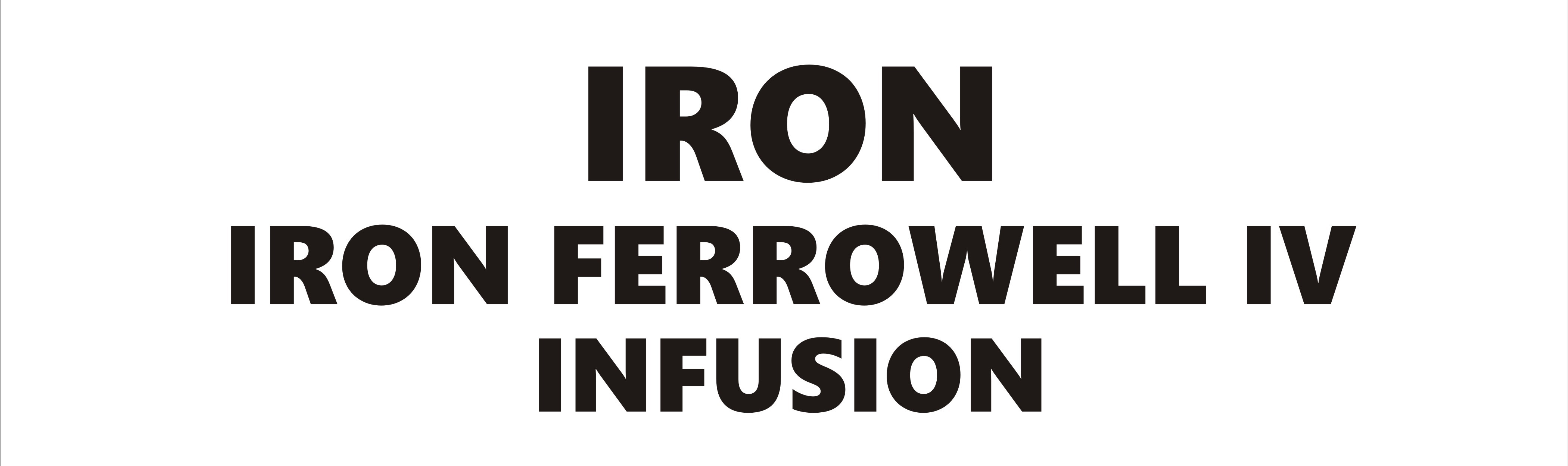 IRON FERROWELL IV INFUSION