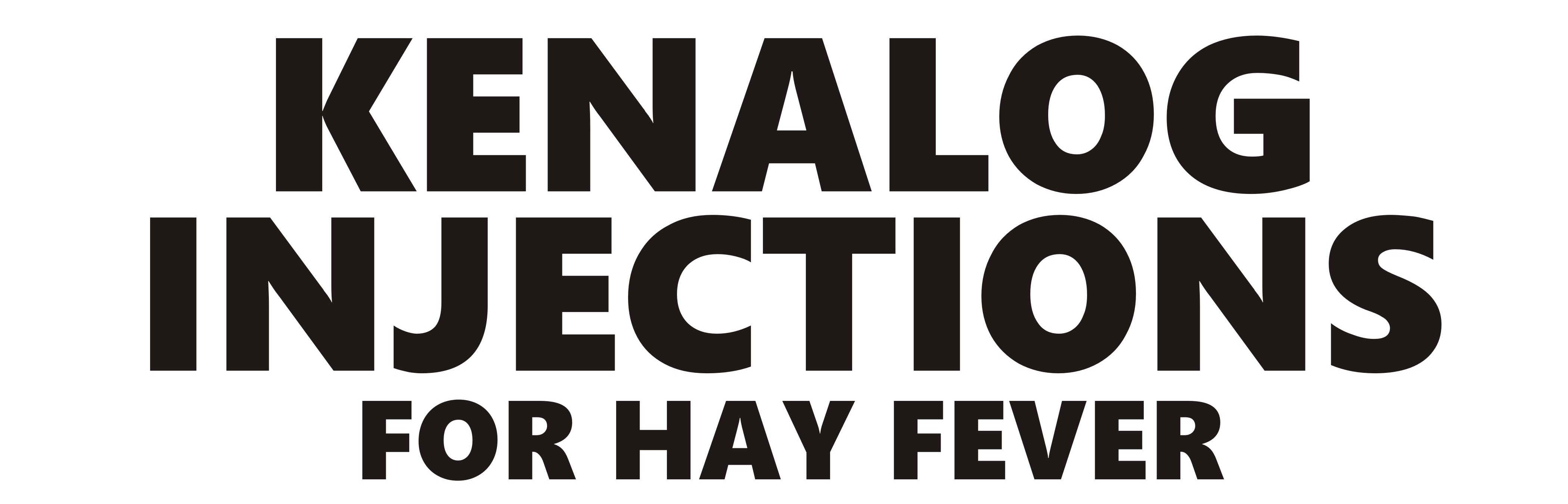 KENALOG INJECTIONS FOR HAY FEVER