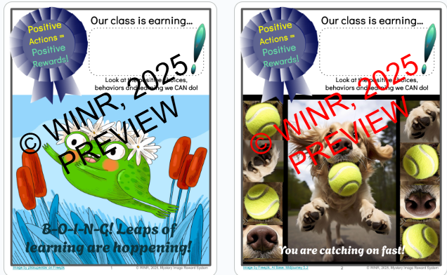 Mystery Picture Reveal Interactive Stick Note Reward Earning System Behavior Mod