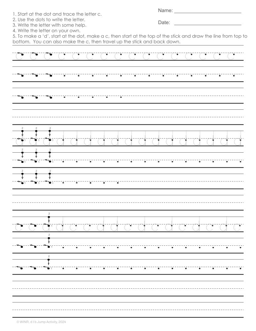 d | b Jumping Activity to improve d & b confusion + Handwriting with Letter Formation Support + Visual Aids   - Print & Go