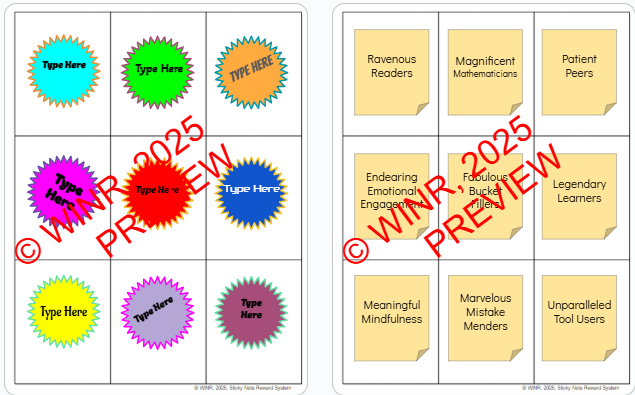 Interactive Sticky-Note Reward System EDITABLE Project or Print Behavior Modification