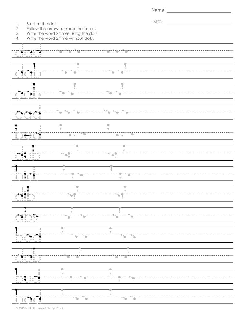 d | b Jumping Activity to improve d & b confusion + Handwriting with Letter Formation Support + Visual Aids   - Print & Go