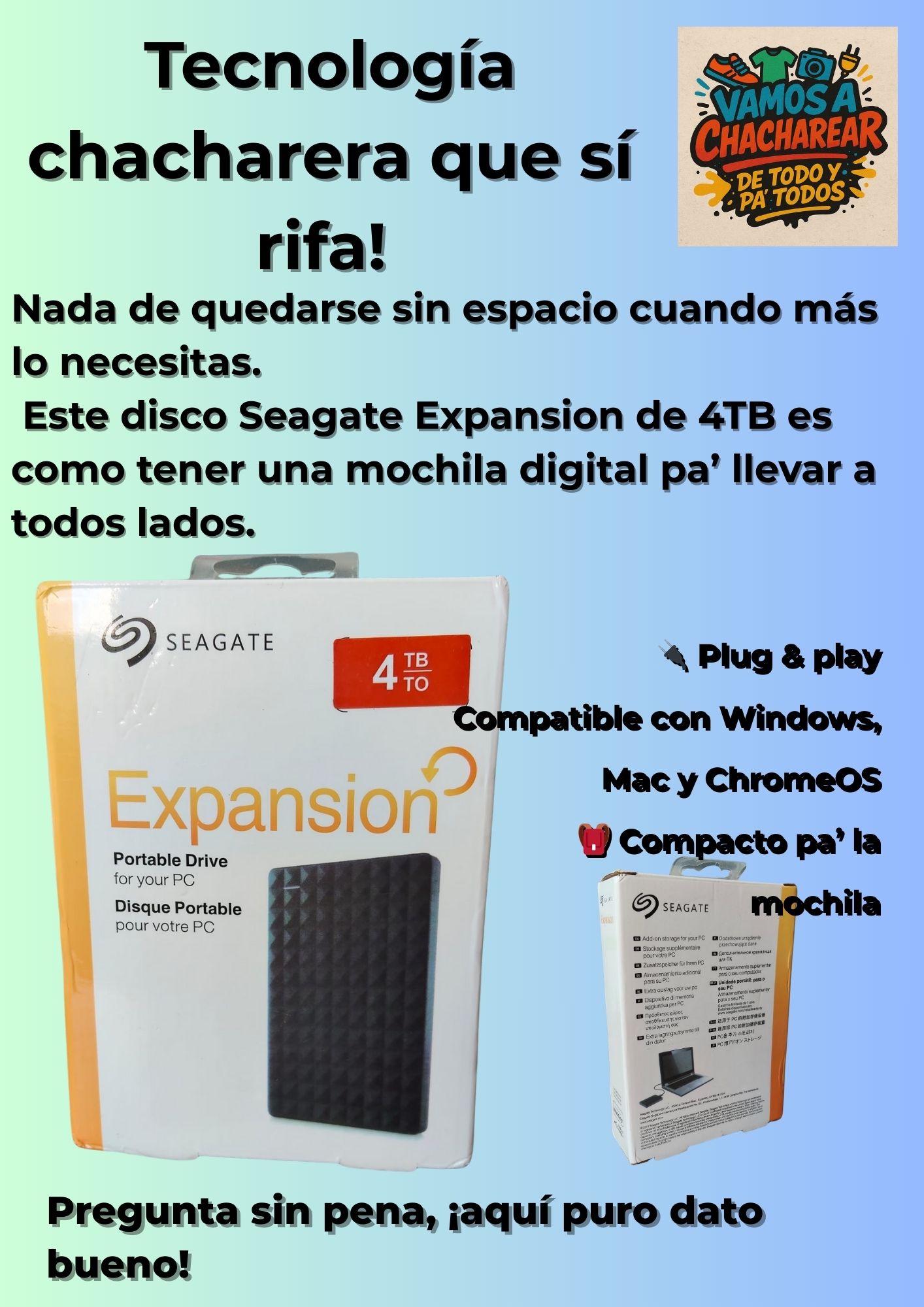 Disco Duro Externo Seagate Expansion 4TB