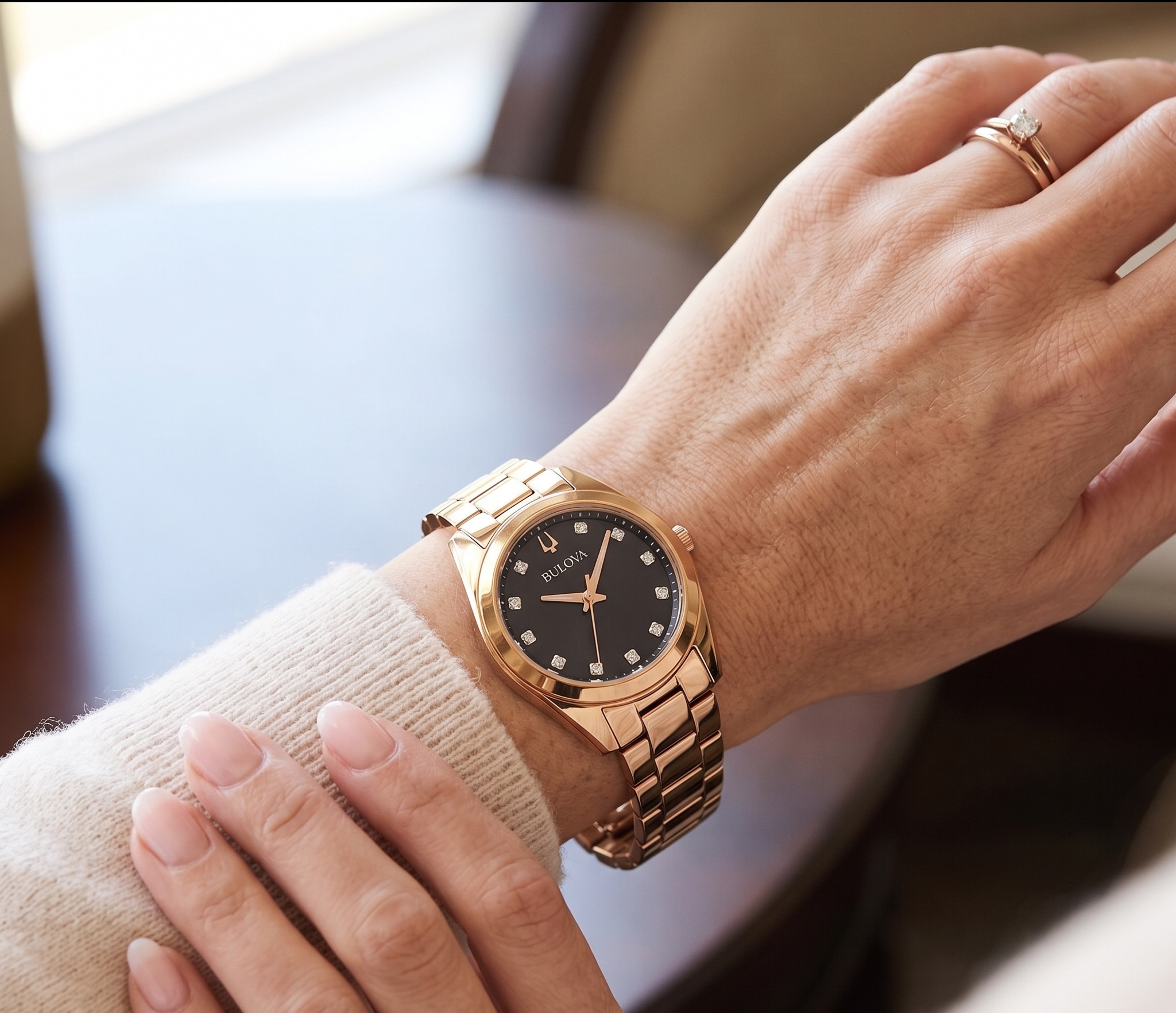 Bulova Surveyor Gray Dial Rose