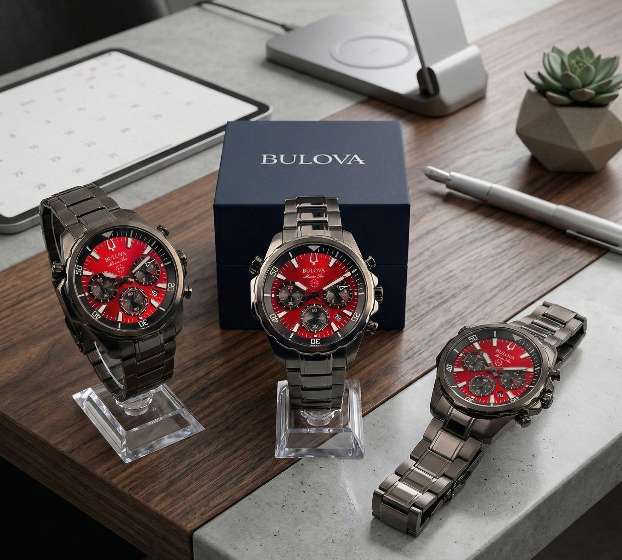 Bulova Marine Star – dial Rojo 43 mm Cronógrafo