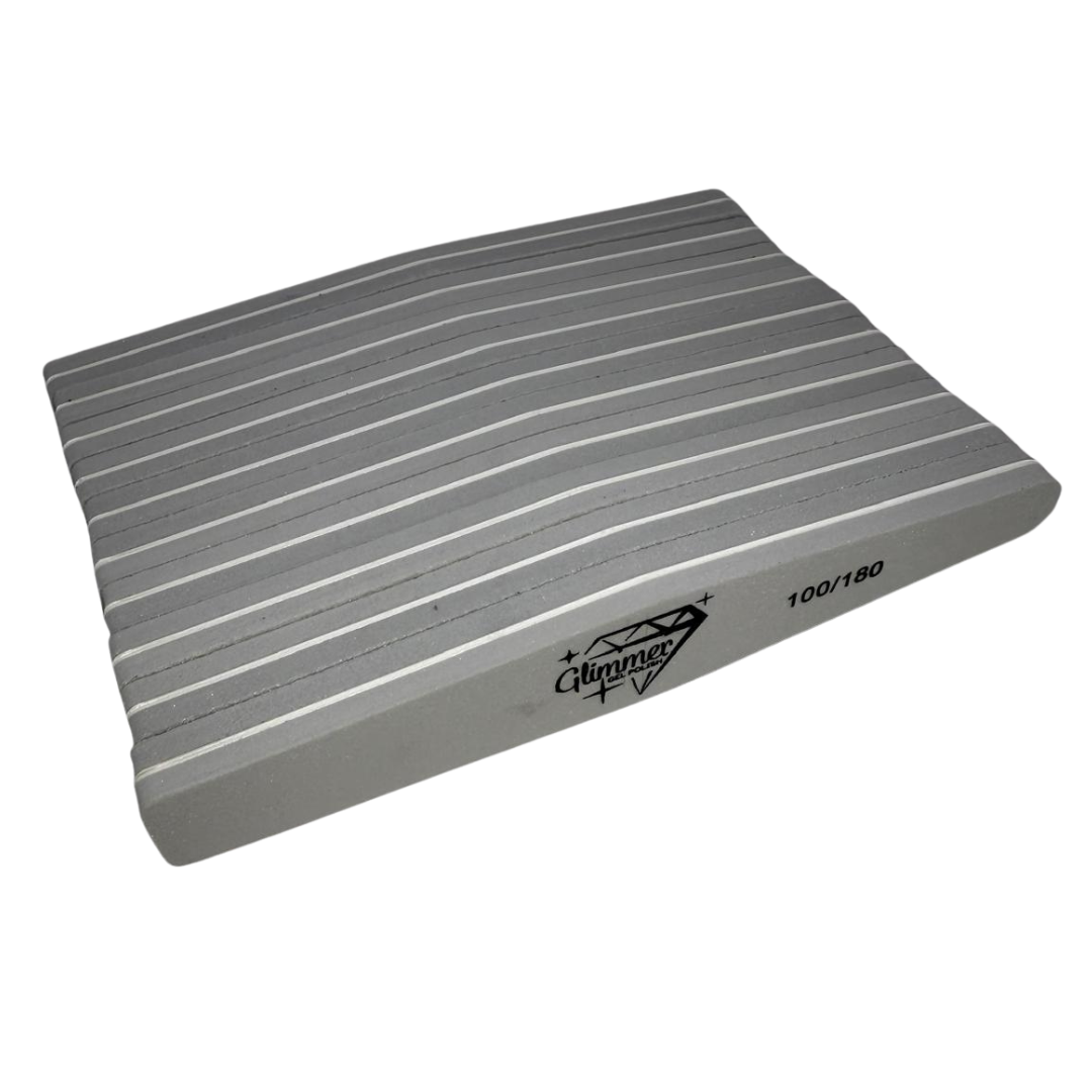 Grey Double Sided Nail Buffer 100/180 Grit