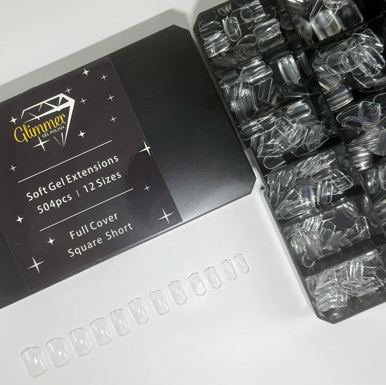 Non Buffed Full Cover Tips - Square Short