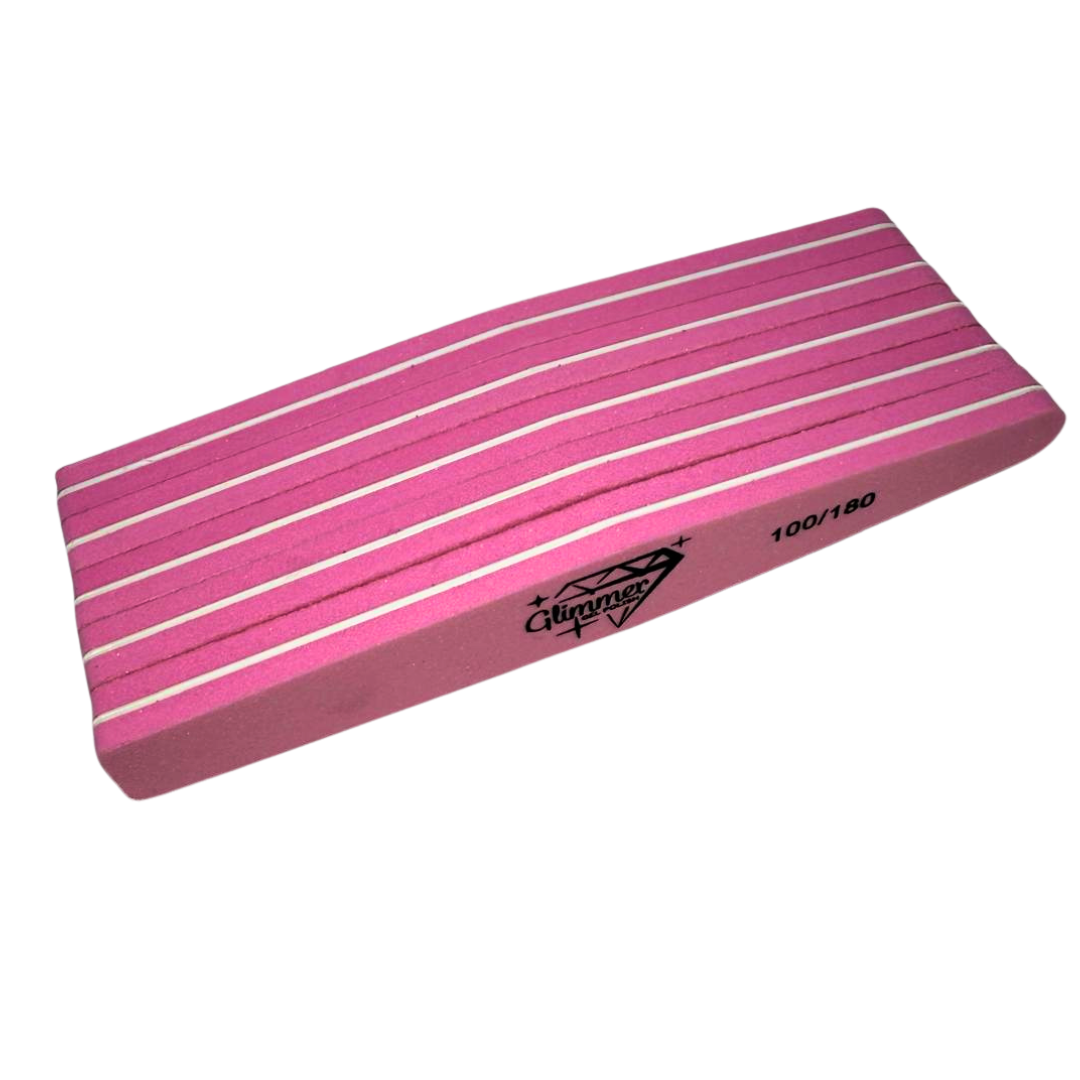 Pink Double Sided Nail Buffer 100/180 Grit