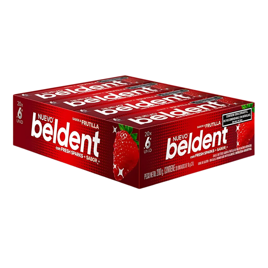 Chicle Beldent Frutilla X20uni