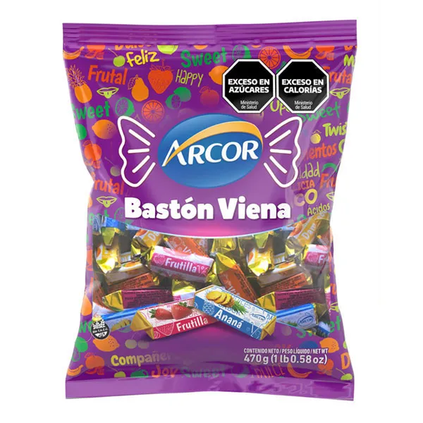 Caramelos Arcor Bastón Viena