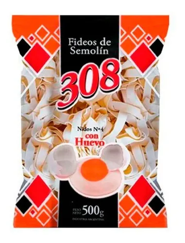 Fideos 308 N°4 Con Huevo