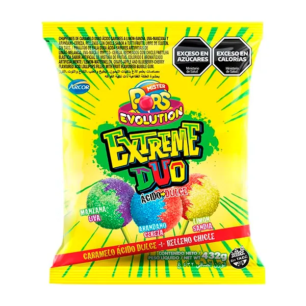 Chupetines Mister Pops Evolution Extreme Duo