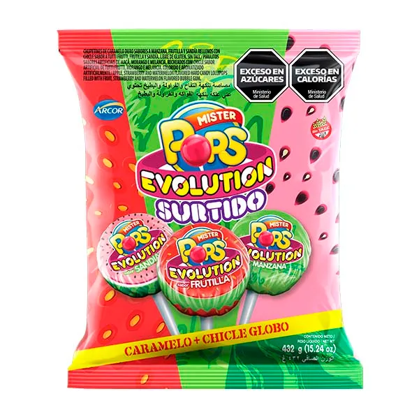 Chupetines Mister Pops Evolution Surtido