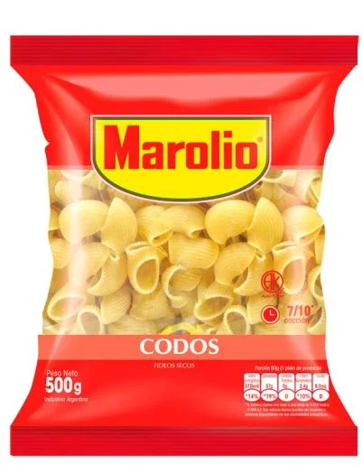 Fideo Marolio Codo x500gr