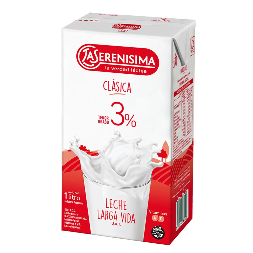LS Leche Entera Larga Vida x1L