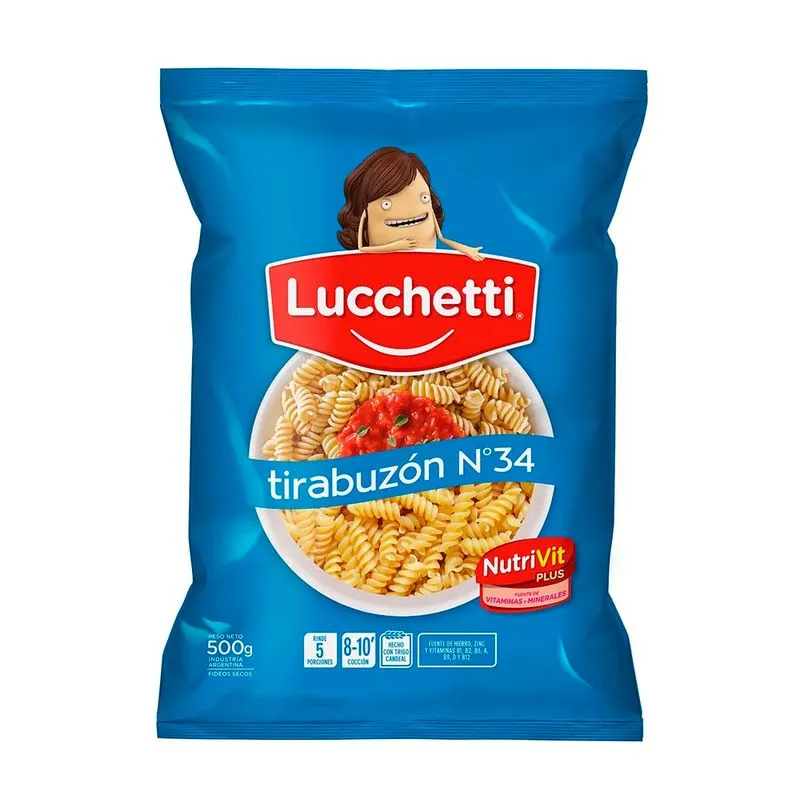 Fideo Lucchetti Tirabuzon X500gr
