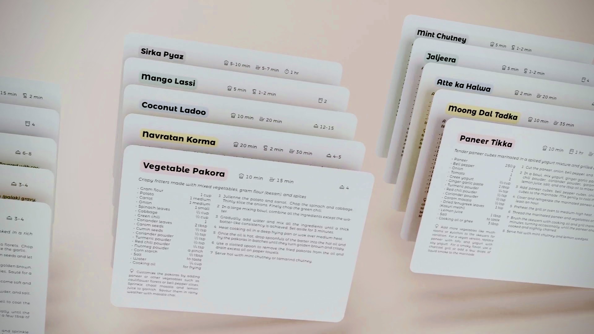 Replacement Recipe Cards
