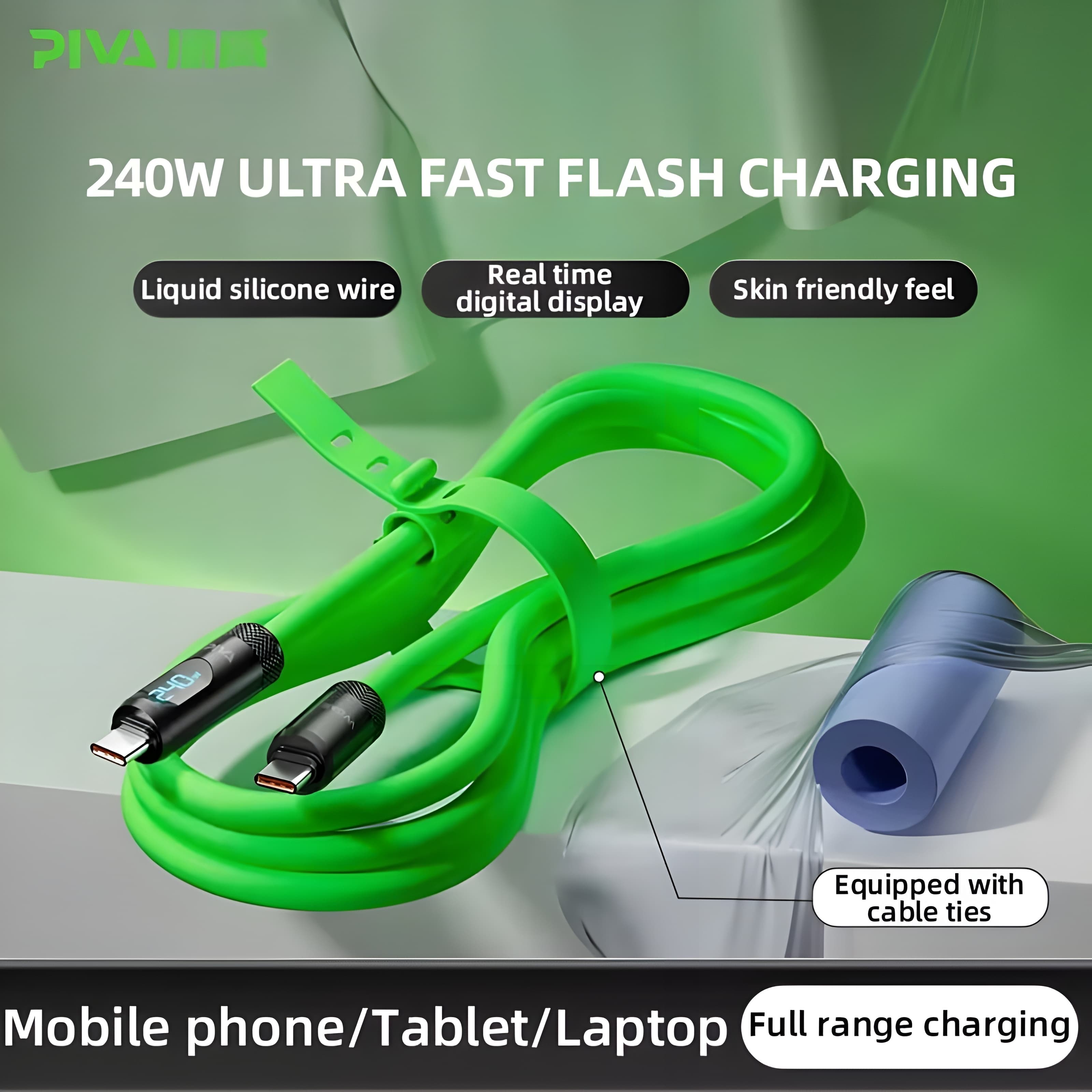 Piva şarj kablosu 240w ekranda