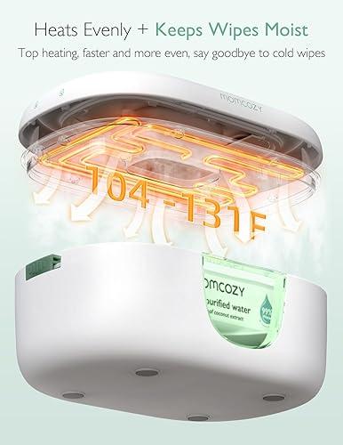 Calentador de Toallitas Húmedas para Bebé de Gran Capacidad Momcozy