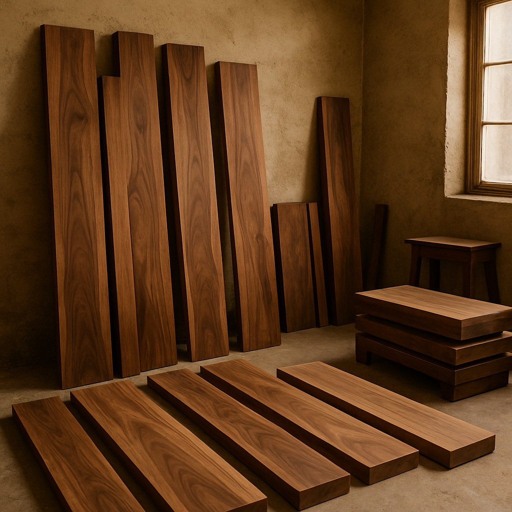 “Premium Walnut Wood Wall Panels – Elegant Dark-Toned Natural Finish” [Size width 1ft Length 5ft] Pack of 10 pc