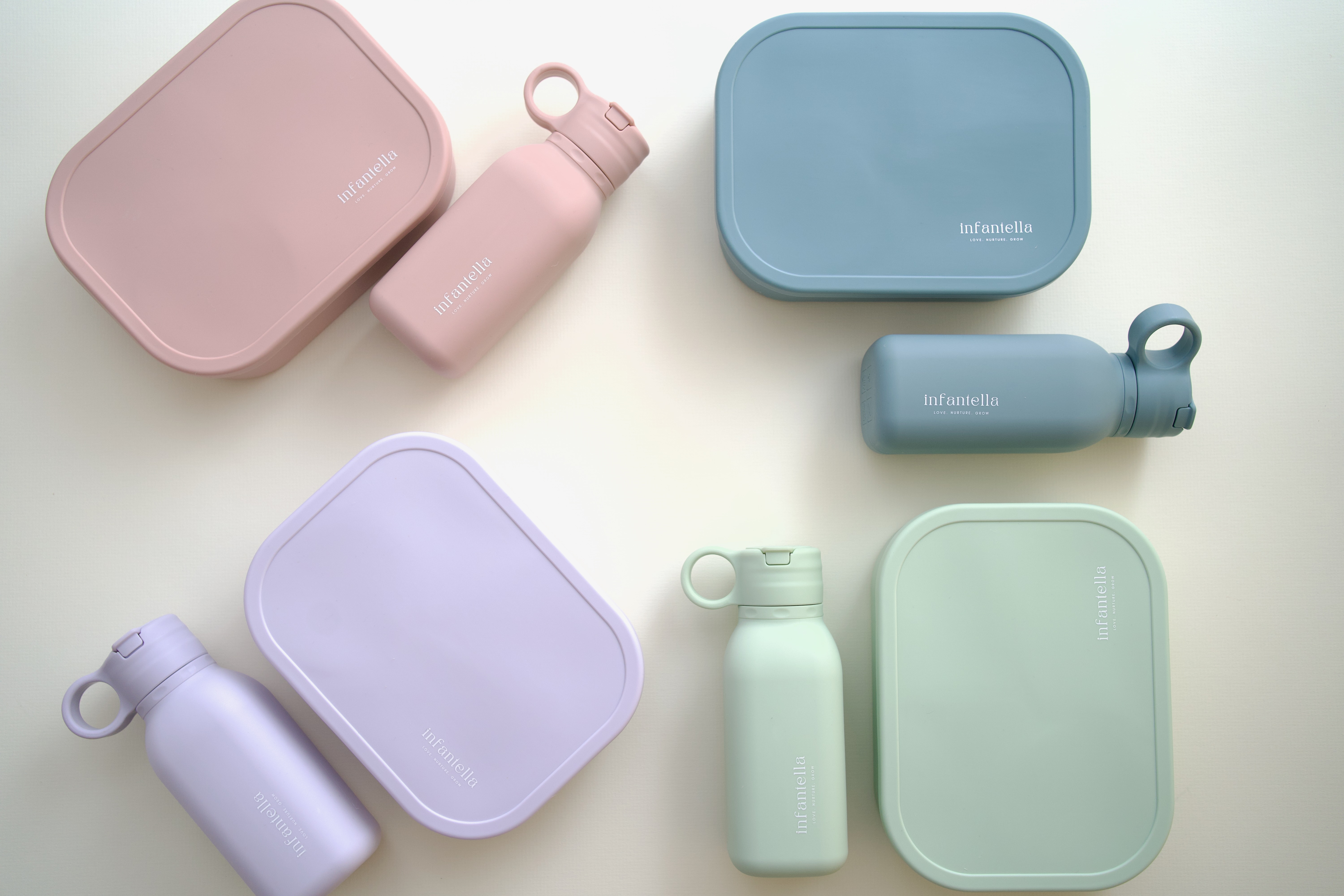 Silicone Lunch Box with Drink Bottle and Cutlery