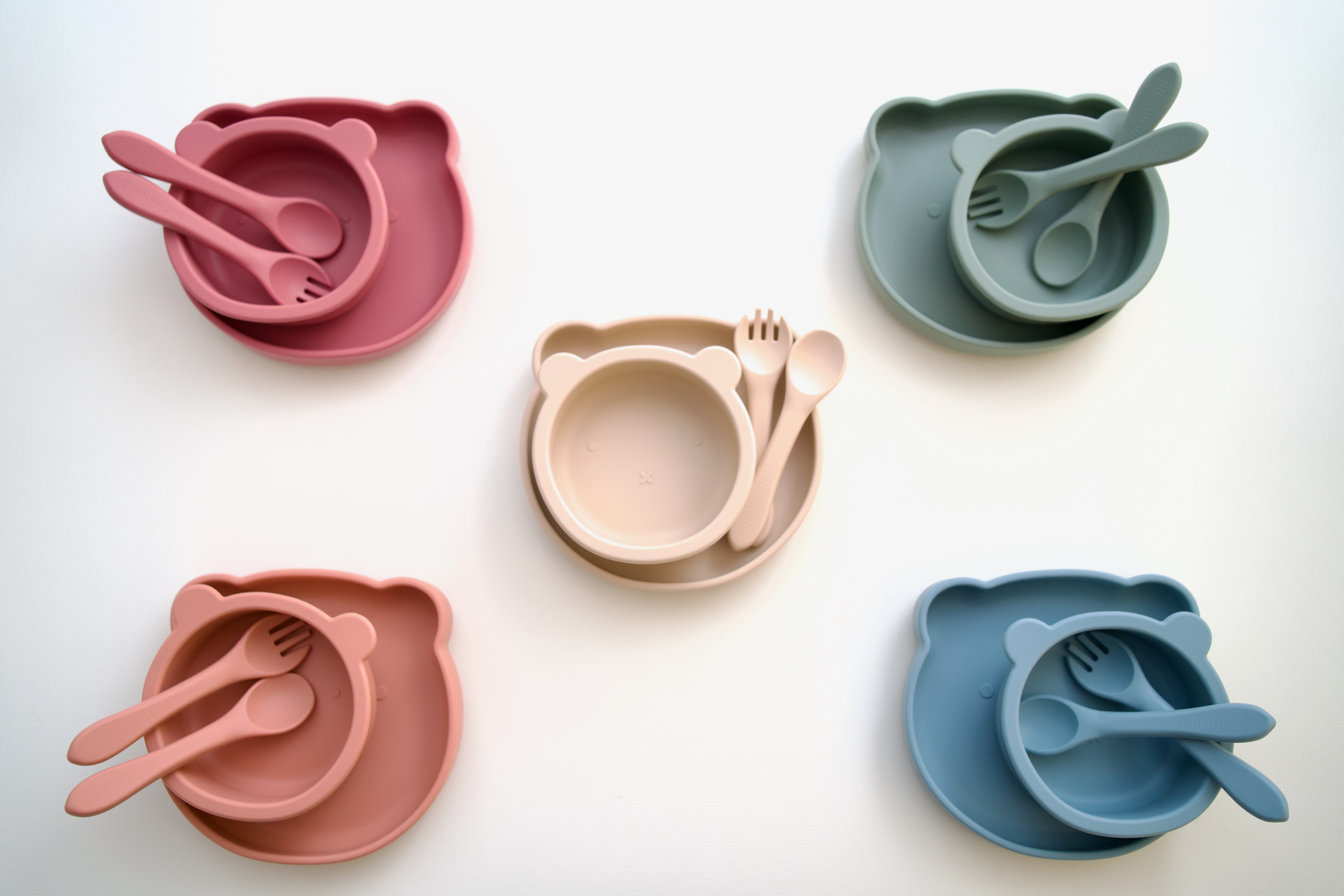 Bear Plate Set (Plate, Bowl, Spoon & Fork)