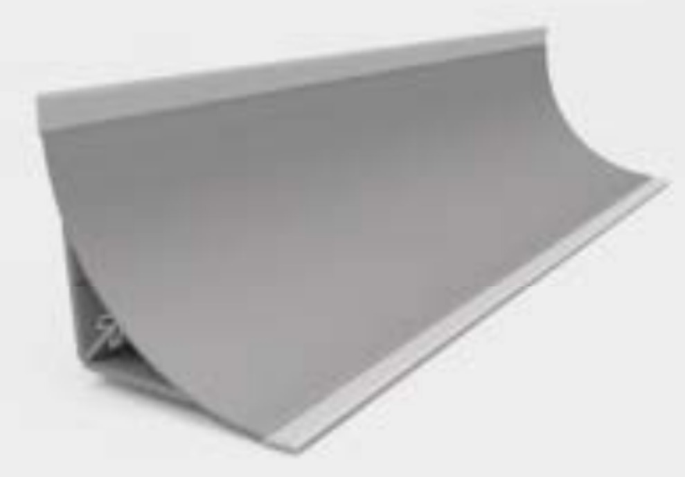 Perfil sanitario curvo de PVC