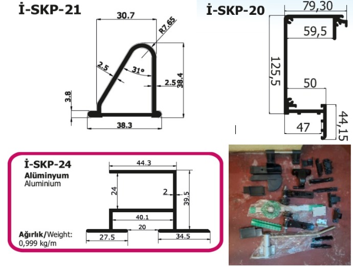KIT de puerta corrediza multidireccional 3M - Código C001