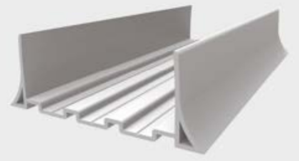 Riel U de PVC de 80 mm