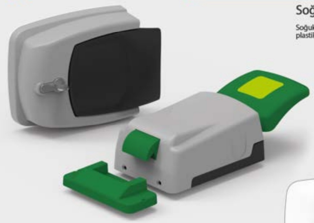 Chapa plástica para puerta de abatir con llave y pulsador interno OMG-K2000