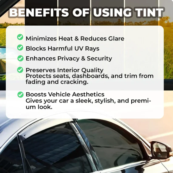 Universal Reduce Infrared Heat & Block UV by 99% Removable Window Tint Film for Cars - DIY Cut for Multiple Shapes