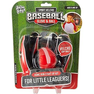 Guante y pelota de béisbol con velcro