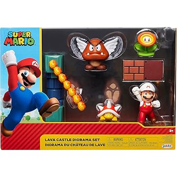 Set de Diorama Castillo de Lava Super Mario