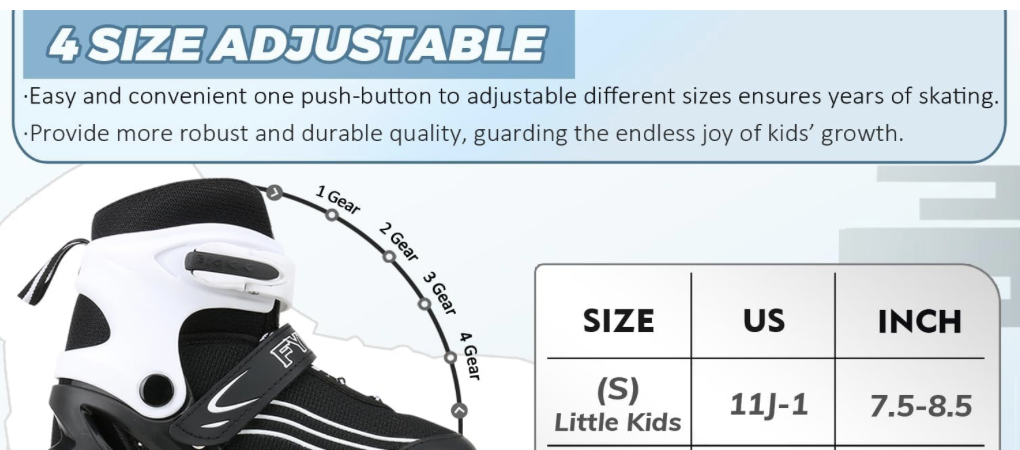 Patines de cuatro ruedas negros